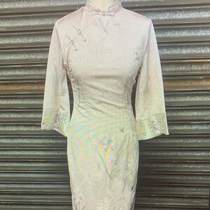 Zara Cream Mini Dress with Floral Details